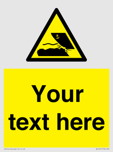 Custom Warning submerged objects in watercraft areas